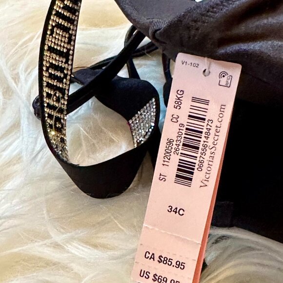 NWT Victoria's Secret Bombshell Racer Back Rhinestone Shine Bikini - 34C | M - Picture 4 of 6